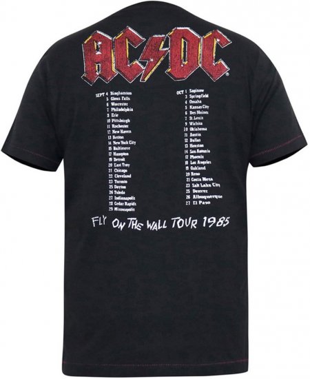 D555 JAILBREAK Official Ac/Dc Printed T-Shirt With Front And Back Print - Black - Pólók - Nagyméretű pólók - 2XL-14XL