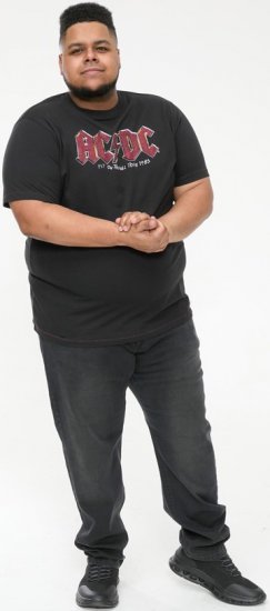 D555 JAILBREAK Official Ac/Dc Printed T-Shirt With Front And Back Print - Black - Pólók - Nagyméretű pólók - 2XL-14XL