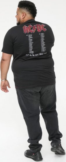 D555 JAILBREAK Official Ac/Dc Printed T-Shirt With Front And Back Print - Black - Pólók - Nagyméretű pólók - 2XL-14XL