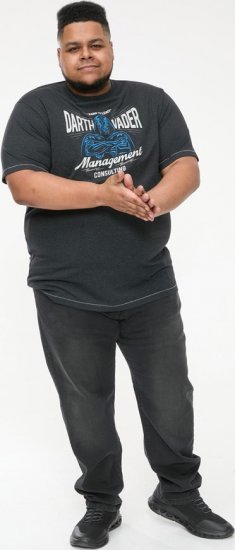 D555 SOLO Official Star Wars Management Consulting Printed T-Shirt Black Reno - Pólók - Nagyméretű pólók - 2XL-14XL