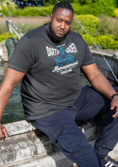 D555 SOLO Official Star Wars Management Consulting Printed T-Shirt Black Reno - Pólók - Nagyméretű pólók - 2XL-14XL