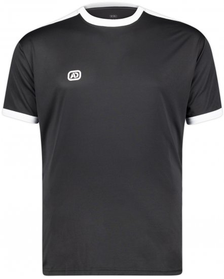 Adamo Marco Technical Sports T-shirt Black - Sportruházat - Nagyméretű Sportruházat 2XL-10XL