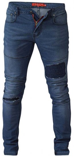 D555 Newport Tapered Fit Biker Jeans Blue - Farmer & nadrág - Farmer és nadrág - W40-W70