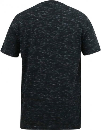 D555 ORSTON Reno Fabric Crew Neck T-Shirt With Chest Embroidery Black Reno - Pólók - Nagyméretű pólók - 2XL-14XL