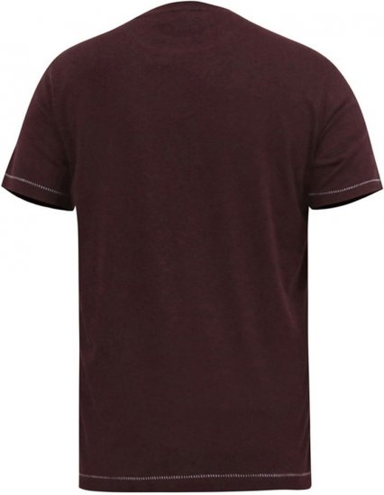 D555 DIVISION Official Pink Floyd Printed T-Shirt Burgundy - Pólók - Nagyméretű pólók - 2XL-14XL