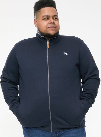 D555 NASHUA Zip Through Sweatshirt In Fleece Navy - Pulóverek & kapucnis pulóverek - Pulóverek & Kapucnis pulóver 2XL-12XL