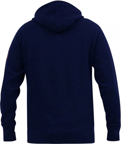 D555 IRVIN Full Zip Jacquard Hoody With Chest Embroidery Navy - Pulóverek & kapucnis pulóverek - Pulóverek & Kapucnis pulóver 2XL-12XL