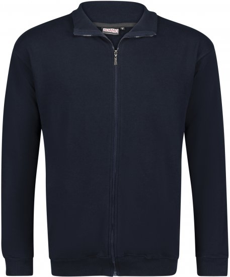 Adamo Athen Sweat Jacket with Full Zipper Navy - Pulóverek & Kapucnis pulóverek - Pulóverek & Kapucnis pulóver 2XL-12XL