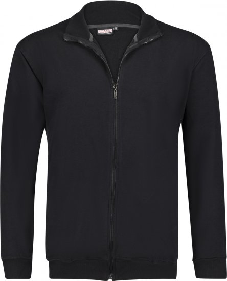 Adamo Athen Sweat Jacket with Full Zipper Black - Pulóverek & kapucnis pulóverek - Pulóverek & Kapucnis pulóver 2XL-12XL