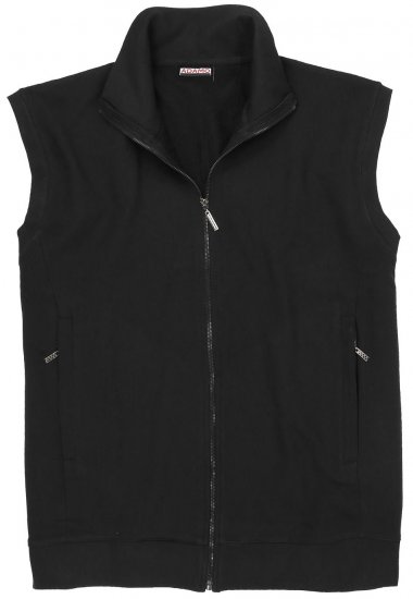 Adamo Athen Sweatvest Full Zipper Black - Pulóverek & Kapucnis pulóverek - Pulóverek & Kapucnis pulóver 2XL-12XL