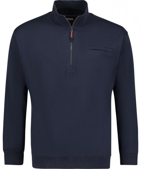 Adamo 159305 Állógalléros cipzáras pulóver Sötétkék - Pulóverek & kapucnis pulóverek - Pulóverek & Kapucnis pulóver 2XL-12XL
