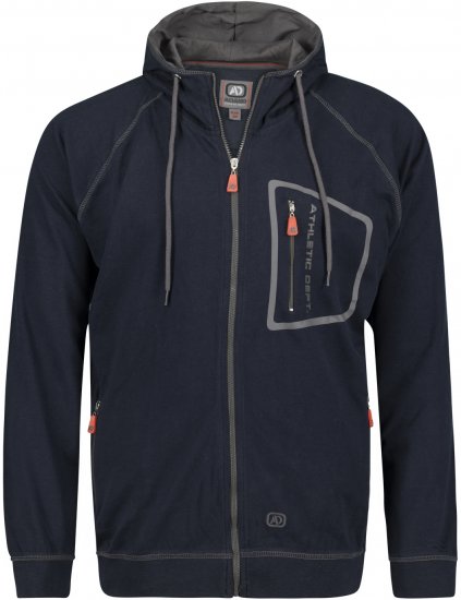 Adamo Michael Hoodie with Zipper Navy - Pulóverek & kapucnis pulóverek - Pulóverek & Kapucnis pulóver 2XL-12XL