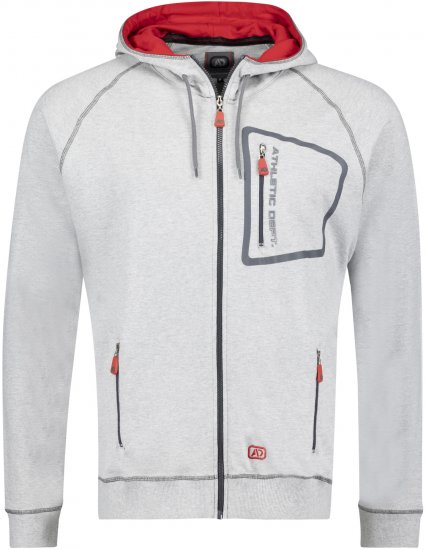 Adamo Michael Hoodie with Zipper Grey - Pulóverek & kapucnis pulóverek - Pulóverek & Kapucnis pulóver 2XL-12XL