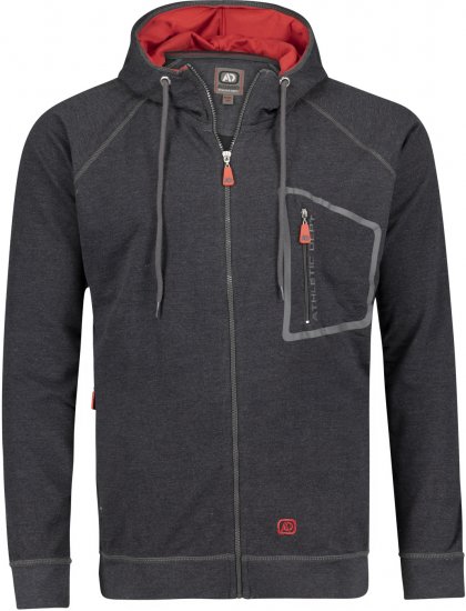 Adamo Michael Hoodie with Zipper Charcoal - Pulóverek & kapucnis pulóverek - Pulóverek & Kapucnis pulóver 2XL-12XL