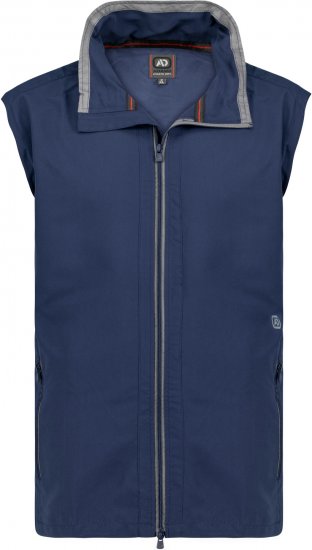 Adamo Orlando Fitness Vest Full Zipper Navy - Sportruházat - Nagyméretű Sportruházat 2XL-10XL