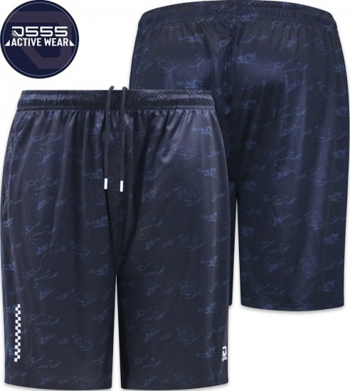 D555 Woking Dry Wear Fully Elasticated Polyester Shorts Navy - Sportruházat - Nagyméretű Sportruházat 2XL-10XL