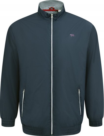 D555 Ealing Lightweight Zip Through Jacket With Zip Pockets Navy - Kabátok - Nagyméretű Kabátok - 2XL-8XL