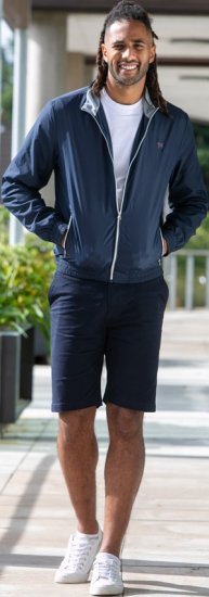 D555 Ealing Lightweight Zip Through Jacket With Zip Pockets Navy - Kabátok - Nagyméretű Kabátok - 2XL-8XL