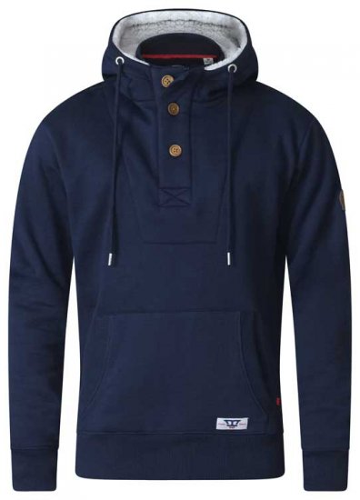 D555 Lorenzo Half zip Hoodie Navy - Pulóverek & kapucnis pulóverek - Pulóverek & Kapucnis pulóver 2XL-12XL