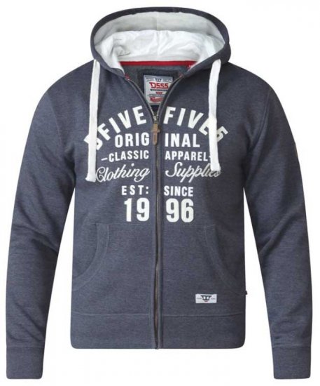 D555 Vadal Full Zip Hoodie Charcoal - Pulóverek & kapucnis pulóverek - Pulóverek & Kapucnis pulóver 2XL-12XL