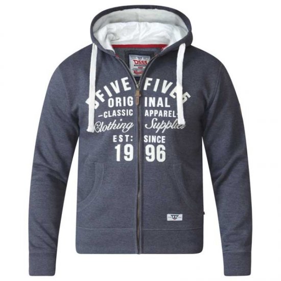D555 Vadal Full Zip Hoodie Charcoal - Pulóverek & kapucnis pulóverek - Pulóverek & Kapucnis pulóver 2XL-12XL