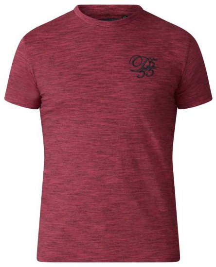 D555 Chalmer Couture Space Dye T-shirt Red - Pólók - Nagyméretű pólók - 2XL-14XL