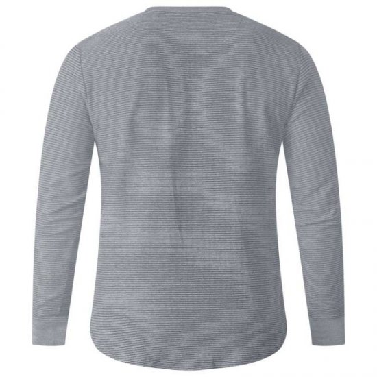D555 Plato Long Sleeve T-shirt Grey - Pólók - Nagyméretű pólók - 2XL-14XL