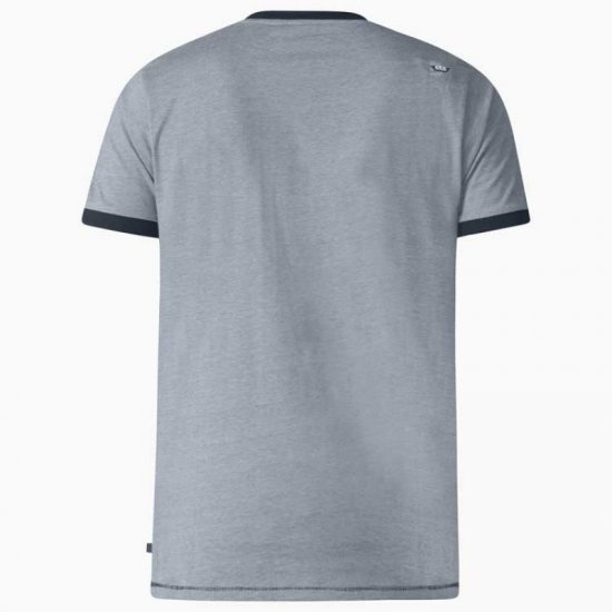 D555 Howie Fine Stripe T-shirt Grey - Pólók - Nagyméretű pólók - 2XL-14XL