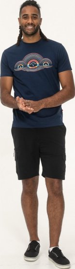 D555 Cheltenham Record With Reflection Printed T-shirt French Navy - Pólók - Nagyméretű pólók - 2XL-14XL