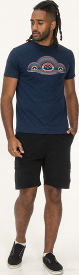 D555 Cheltenham Record With Reflection Printed T-shirt French Navy - Pólók - Nagyméretű pólók - 2XL-14XL