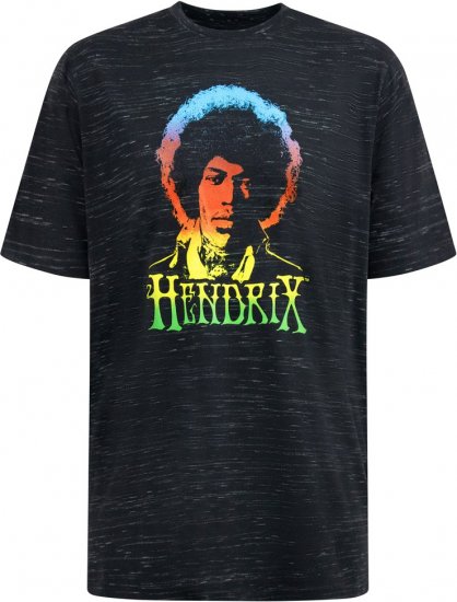 D555 Hendrix Official Jimi Hendrix Printed Crew Neck T-Shirt Black Reno - Zenekaros pólók - 
