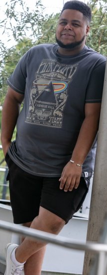 D555 HANLEY Official Pink Floyd Crew Neck T-Shirt Dark Grey TALL SIZES - FÉRFIRUHÁZAT MT-6XLT - TALL-méretek
