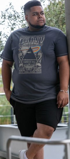 D555 HANLEY Official Pink Floyd Crew Neck T-Shirt Dark Grey TALL SIZES - FÉRFIRUHÁZAT MT-6XLT - TALL-méretek