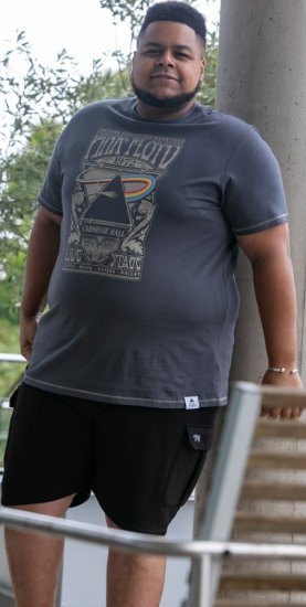 D555 HANLEY Official Pink Floyd Crew Neck T-Shirt Dark Grey TALL SIZES - FÉRFIRUHÁZAT MT-6XLT - TALL-méretek