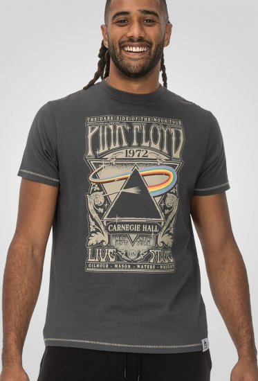 D555 HANLEY Official Pink Floyd Crew Neck T-Shirt Dark Grey - Pólók - Nagyméretű pólók - 2XL-14XL