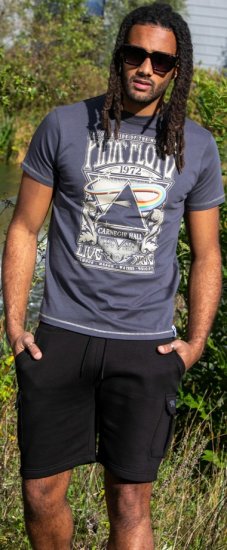 D555 HANLEY Official Pink Floyd Crew Neck T-Shirt Dark Grey - Pólók - Nagyméretű pólók - 2XL-14XL