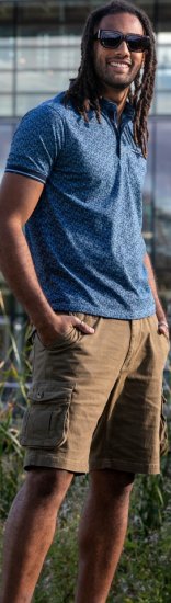 D555 Woolwich AOP Polo Shirt With Ribbed Collar Blue - Pólóingek - Galléros Pólók 2XL-8XL - Pólóingek 2XL-8XL