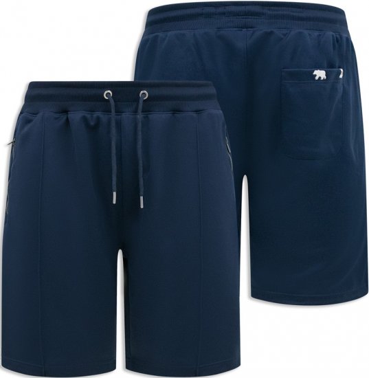 D555 Spalding Elasticated Waist Interlock Shorts Navy - Melegítőnadrág & rövidnadrág - Melegítőnadrág & Melegítő Rövidnadrág 2XL-12XL