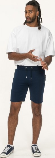 D555 Spalding Elasticated Waist Interlock Shorts Navy - Melegítőnadrág & rövidnadrág - Melegítőnadrág & Melegítő Rövidnadrág 2XL-12XL