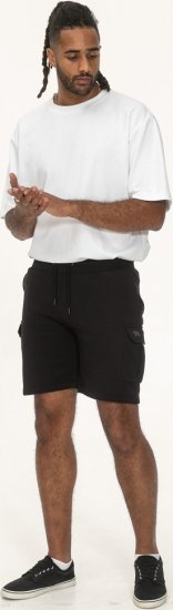 D555 Wigan 2 Elasticated Waist Fleece Cargo Shorts Black - Melegítőnadrág & rövidnadrág - Melegítőnadrág & Melegítő Rövidnadrág 2XL-12XL