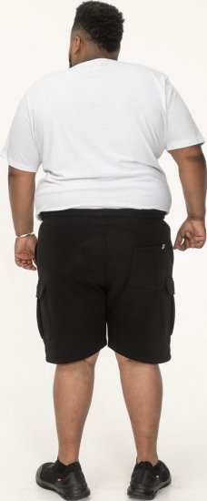 D555 Wigan 2 Elasticated Waist Fleece Cargo Shorts Black - Melegítőnadrág & rövidnadrág - Melegítőnadrág & Melegítő Rövidnadrág 2XL-12XL