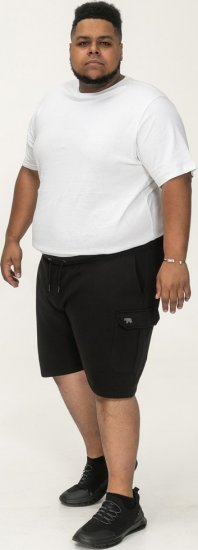 D555 Wigan 2 Elasticated Waist Fleece Cargo Shorts Black - Melegítőnadrág & rövidnadrág - Melegítőnadrág & Melegítő Rövidnadrág 2XL-12XL