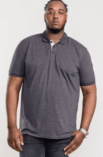 D555 Grant Polo Shirt Charcoal - Pólóingek - Galléros Pólók 2XL-8XL - Pólóingek 2XL-8XL