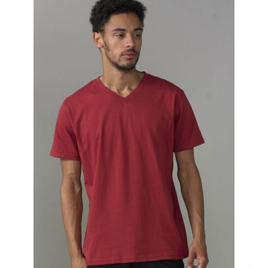 D555 Signature V-neck T-shirt Red - Pólók - Nagyméretű pólók - 2XL-14XL