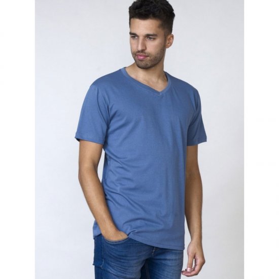 D555 Signature V-neck T-shirt Teal - Pólók - Nagyméretű pólók - 2XL-14XL