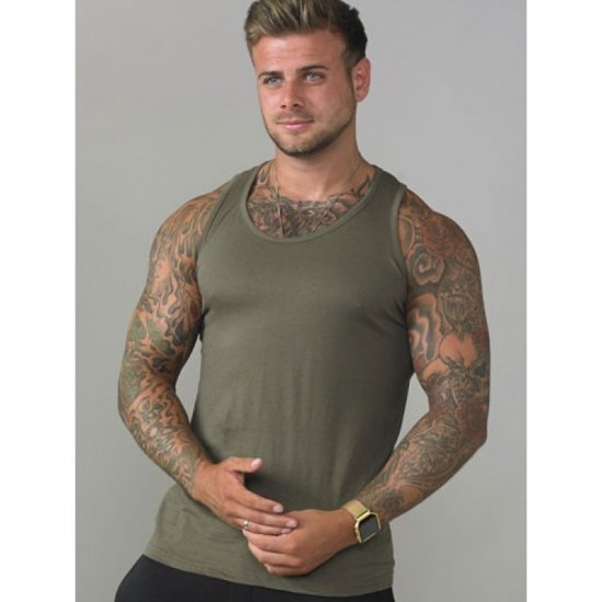 D555 Fabio Tanktop Khaki - Pólók - Nagyméretű pólók - 2XL-14XL