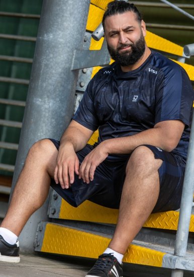 D555 Solihull Dry Wear Light Weight Poly Crew Neck T-Shirt Navy - Sportruházat - Nagyméretű Sportruházat 2XL-10XL