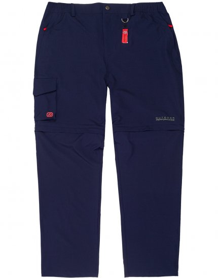 Adamo Tobias Outdoor Zipp-off Pants Navy - Sportruházat - Nagyméretű Sportruházat 2XL-10XL
