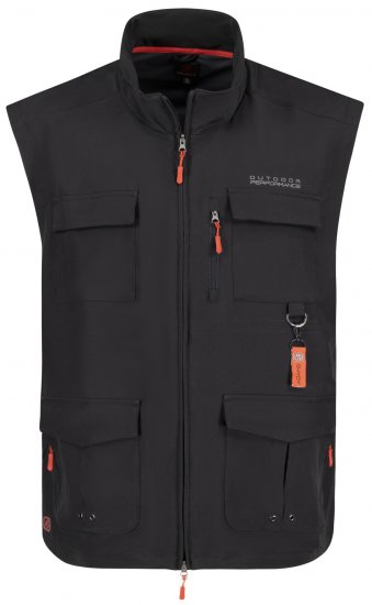 Adamo Tommy Outdoor Vest Black - Sportruházat - Nagyméretű Sportruházat 2XL-10XL