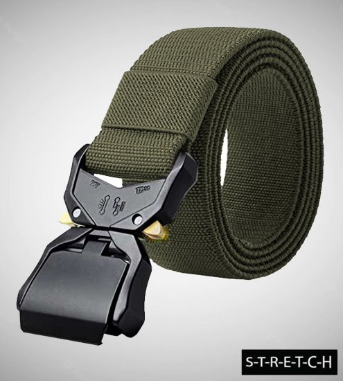 D555 Dale Tactical Stretch Webbing Belt with Heavy Duty Quick Release Buckle Khaki - Övek - Nagyméretű Övek W40-W70/2XL-8XL